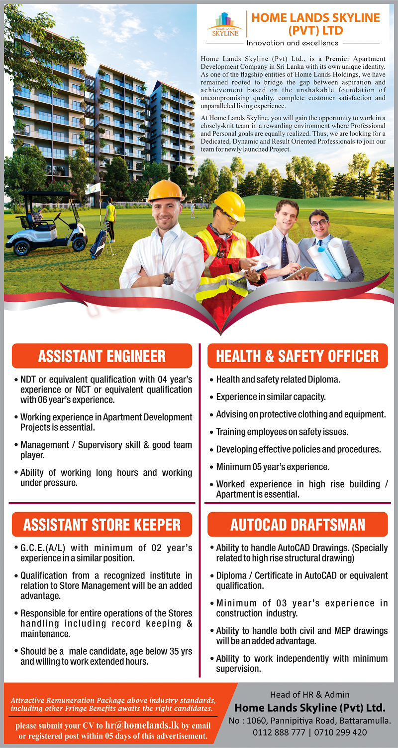 Assistant Engineer / Health & Safety Officer / AutoCad Draftsman